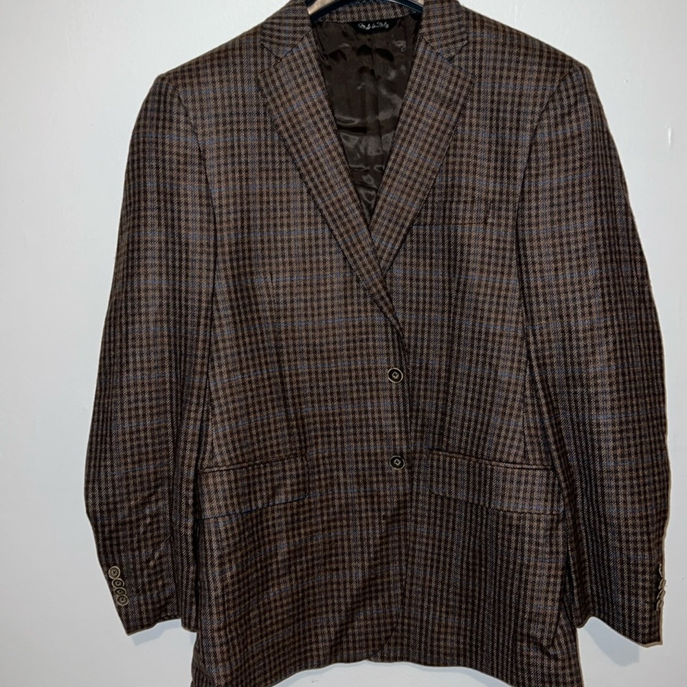 G. Manzoni Wool Suit - Brown blue